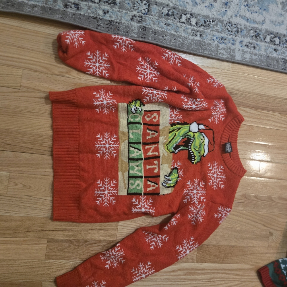 Kids Ugly Christmas  Sweater Dinosaur
